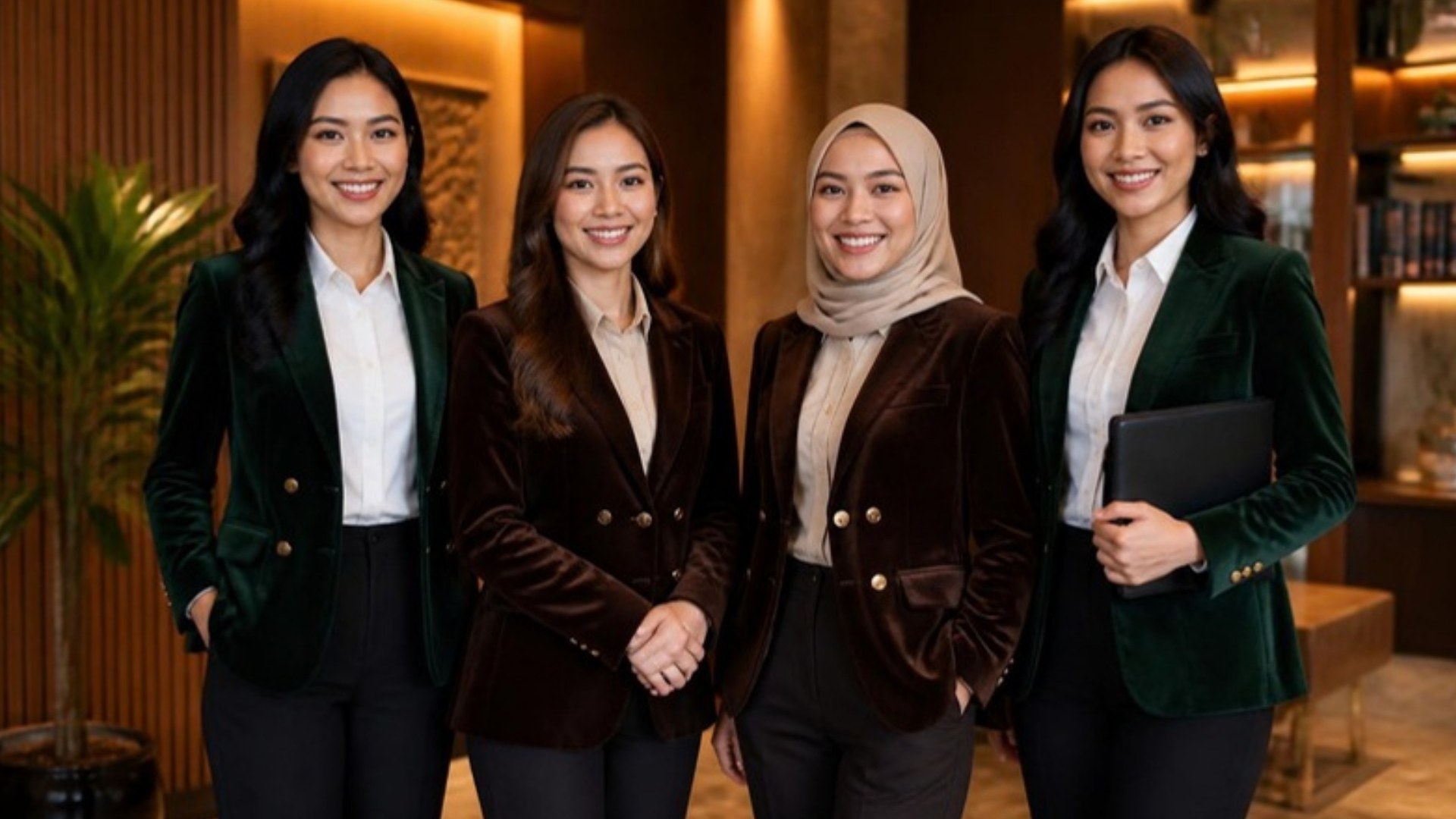 Staff Link Solutions team members in the company uniform